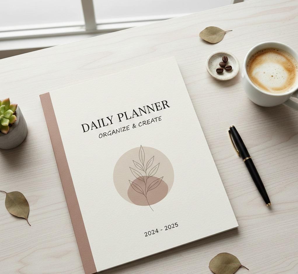 Daily Planner Printable PDF | Productivity Planner for Tasks, Goals & Time Management