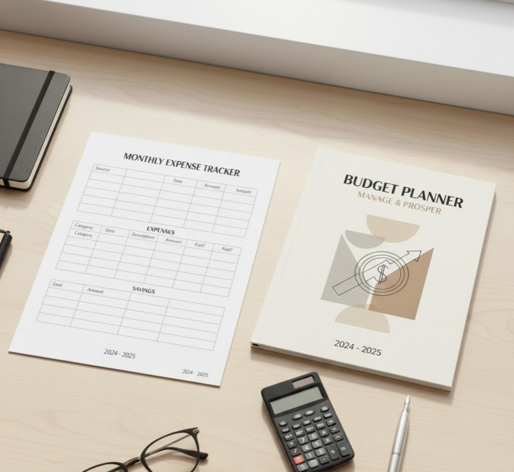 Budget Planner Printable PDF | Monthly Expense Tracker, Savings & Finance Planner